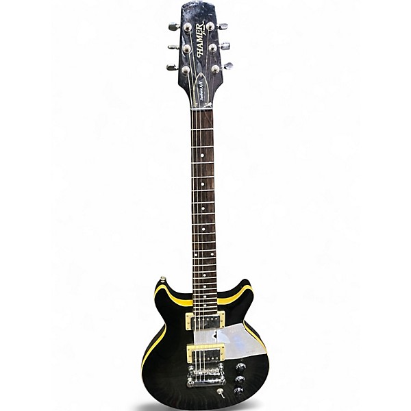 Used Hamer Sunburst A/T Trans Black Solid Body Electric Guitar