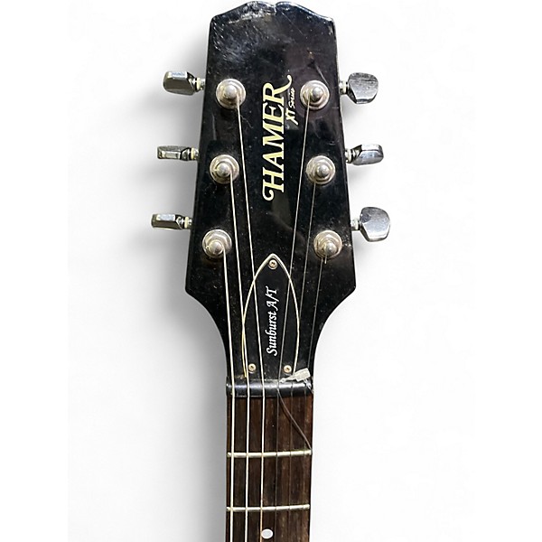 Used Hamer Sunburst A/T Trans Black Solid Body Electric Guitar