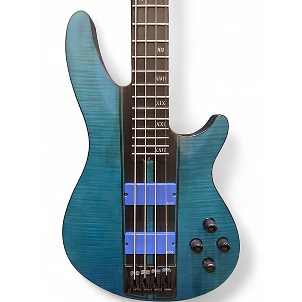 Used Schecter Guitar Research C4 GT TEAL Electric Bass Guitar