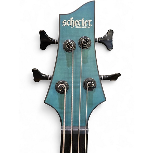 Used Schecter Guitar Research C4 GT TEAL Electric Bass Guitar