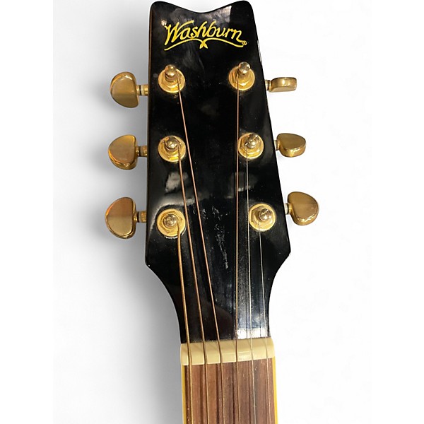 Used Washburn D100B Black Acoustic Guitar