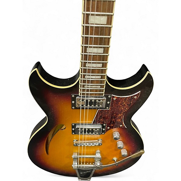 Used Reverend TRICK GOMES SATIN SUNBURST Hollow Body Electric Guitar