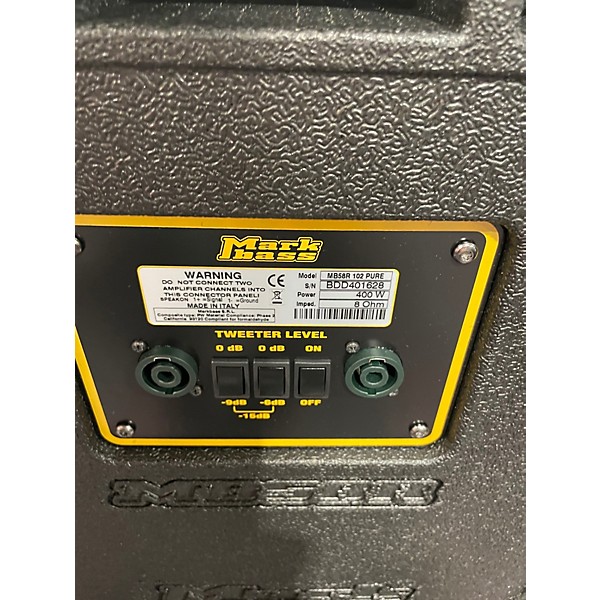 Used Markbass MB58R 102 PURE BASS Bass Cabinet
