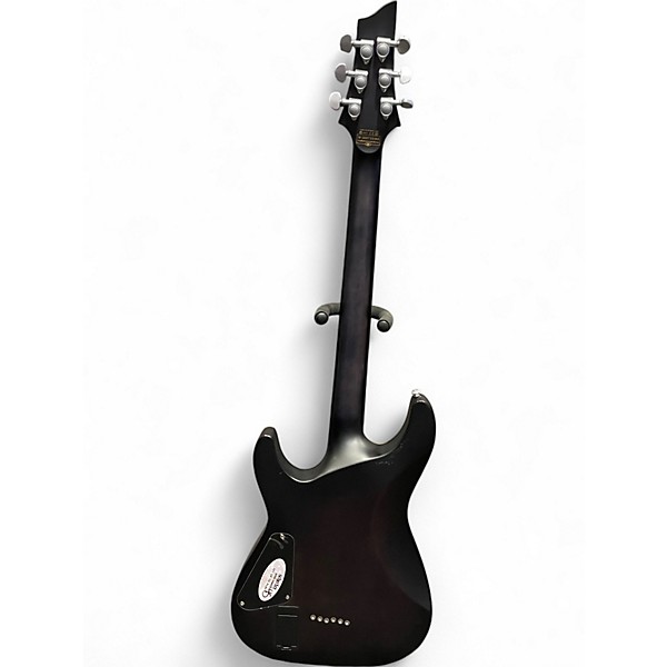 Used Schecter Guitar Research C1 Platinum Trans Black Solid Body Electric Guitar