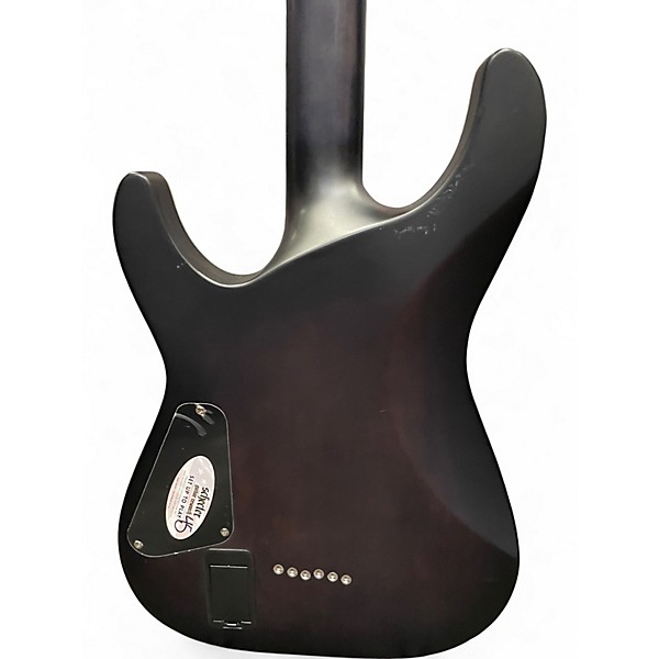 Used Schecter Guitar Research C1 Platinum Trans Black Solid Body Electric Guitar