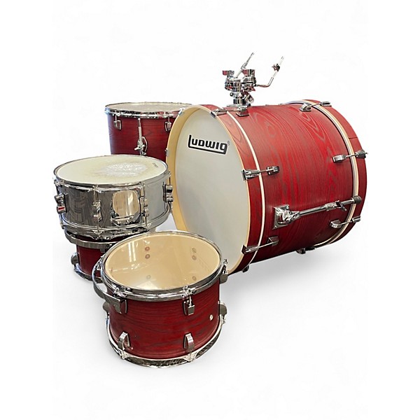 Used Ludwig 5 Piece BACKBEAT ELITE Maroon Drum Kit