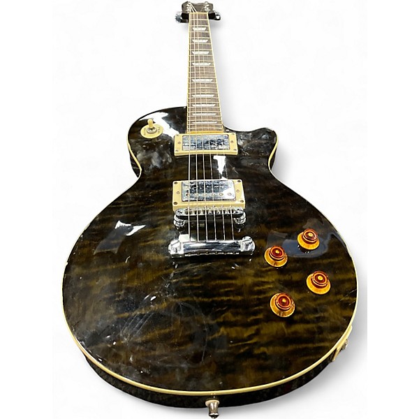 Used Agile AL2000 BLACK/BROWN QUILT Solid Body Electric Guitar