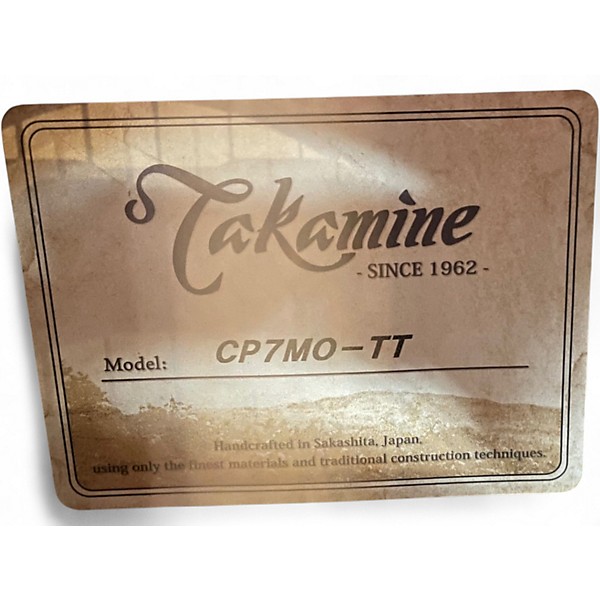 Used Takamine CP7MO NAT Acoustic Electric Guitar