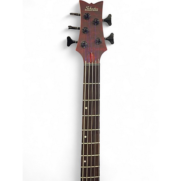 Used Schecter Guitar Research diamond series 5 Brown Electric Bass Guitar