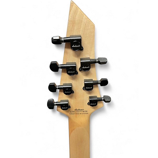 Used Jackson JS22-7 Dinky 7 String HT SATIN Black Solid Body Electric Guitar