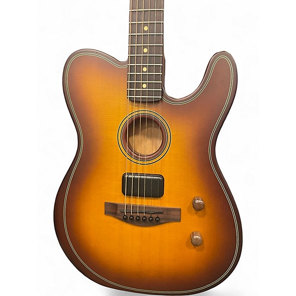 Used 2025 Fender Acoustasonic Standard Telecaster Honey Burst Acoustic Electric Guitar