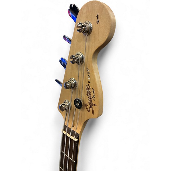 Used Squier P BASS Black Electric Bass Guitar