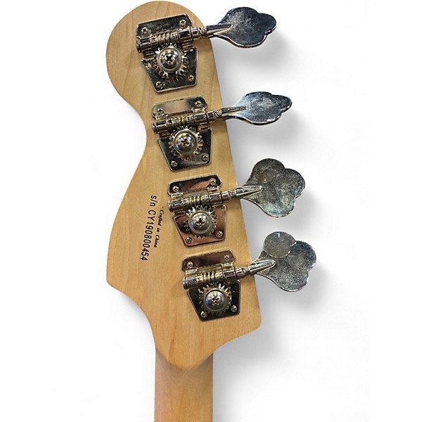 Used Squier P BASS Black Electric Bass Guitar