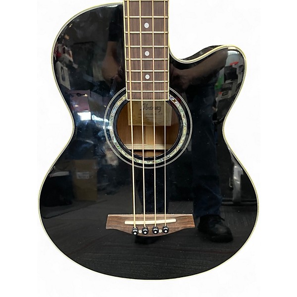 Used Ibanez AEB10BE Black Acoustic Bass Guitar