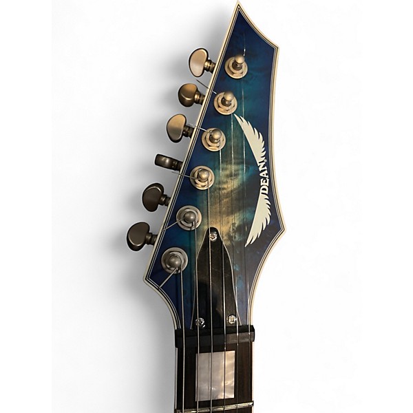 Used Dean EXILE SELECT Cerulean Blue Solid Body Electric Guitar