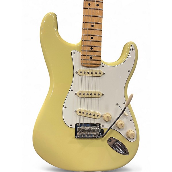 Used Fender Player Stratocaster Yellow Solid Body Electric Guitar