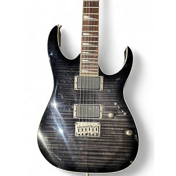 Used Ibanez RG3EXFM1 Trans Black Solid Body Electric Guitar