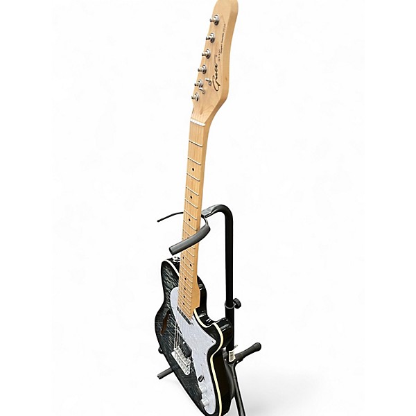 Used Grote Get-150 Tiger stripe grey and black Hollow Body Electric Guitar