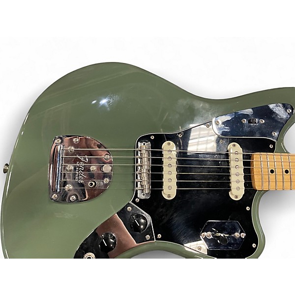 Used Fender American Pro Jaguar olive Solid Body Electric Guitar