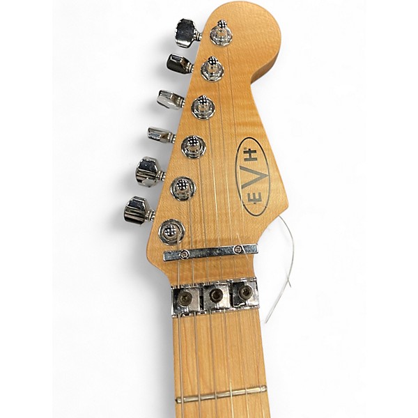 Used EVH STRIPEED BUMBLE BEE Black and Yellow Solid Body Electric Guitar