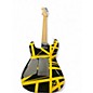 Used EVH STRIPEED BUMBLE BEE Black and Yellow Solid Body Electric Guitar
