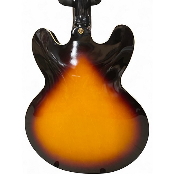 Used Epiphone Dot Deluxe Flametop 2 Color Sunburst Hollow Body Electric Guitar