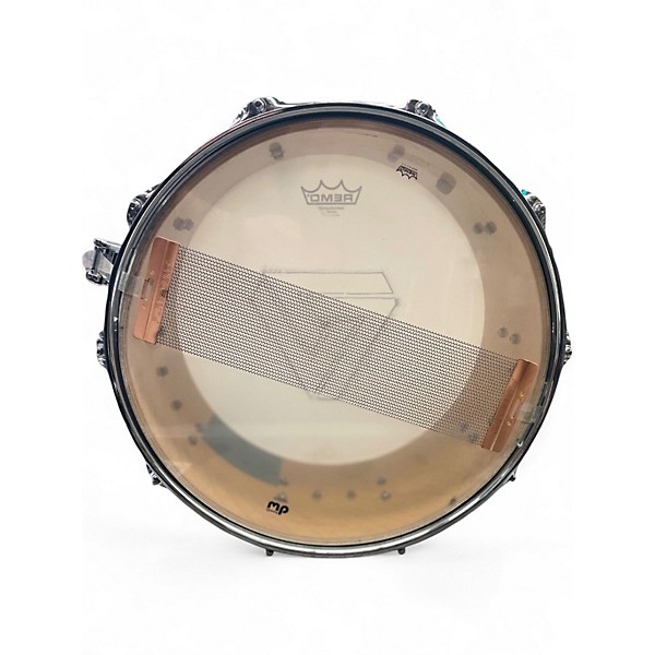 Used DW 6X14 Performance Series Snare WHITE SPARKLE Drum