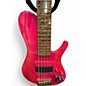 Used Zeline 5 STRING Pink Electric Bass Guitar