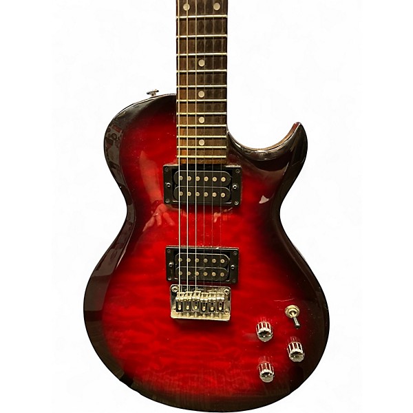 Used 2010s Ibanez GART50Q Red Burst Solid Body Electric Guitar