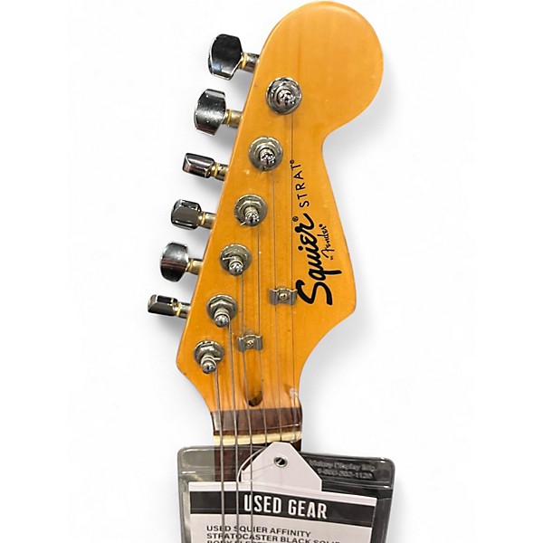 Used Squier Affinity Stratocaster Black Solid Body Electric Guitar
