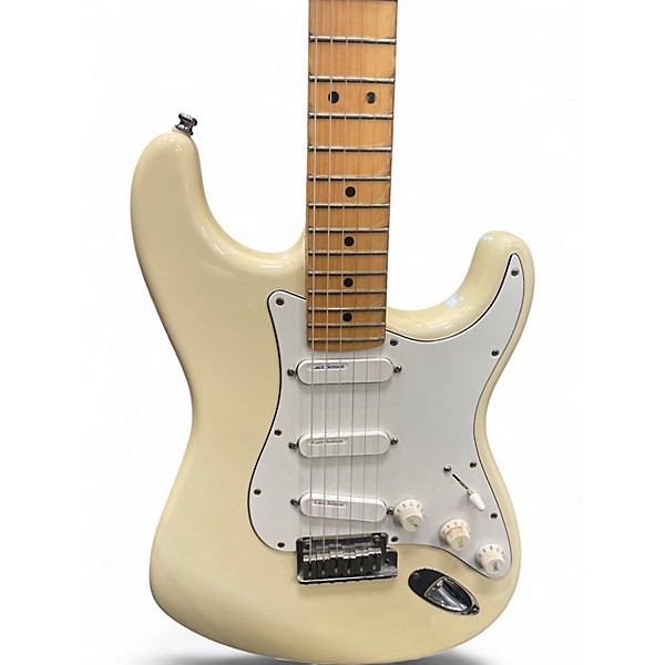 Vintage 1999 Fender American Standard Stratocaster Vintage White Solid Body Electric Guitar