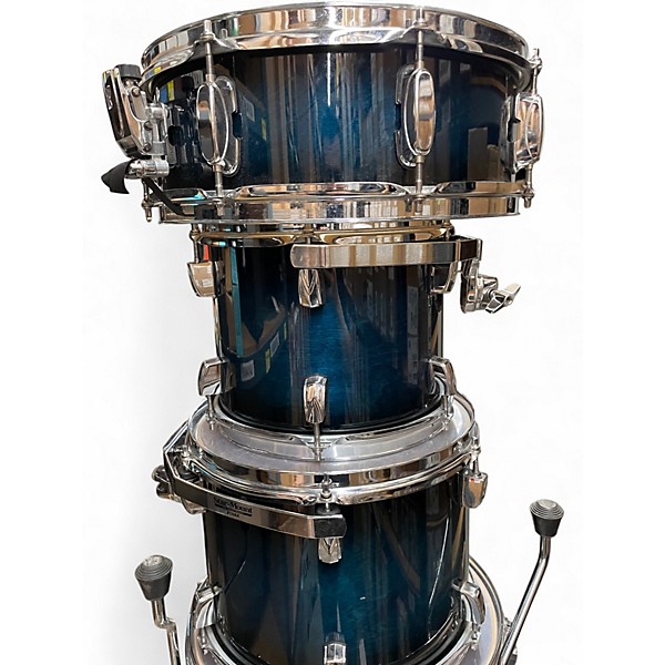 Used TAMA 6 Piece Silverstar Blue to Black Fade Drum Kit