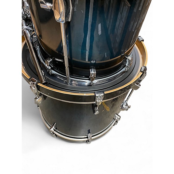 Used TAMA 6 Piece Silverstar Blue to Black Fade Drum Kit