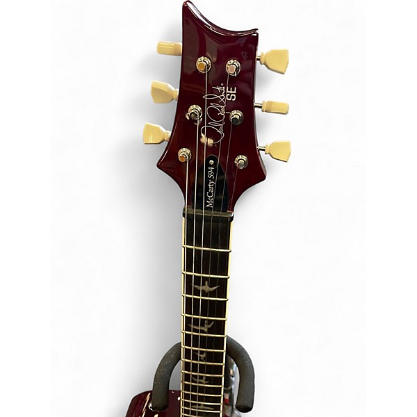 Used PRS SE Singlecut McCarty 594 Cherry Solid Body Electric Guitar