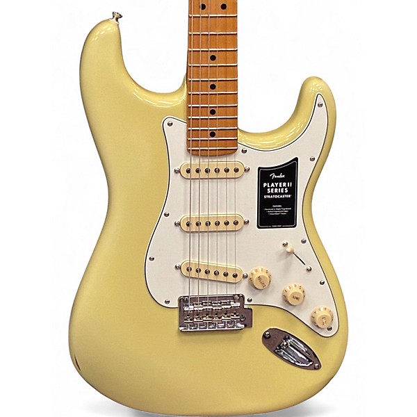 Used 2025 Fender Player II Strat Hialeah Yellow Solid Body Electric Guitar