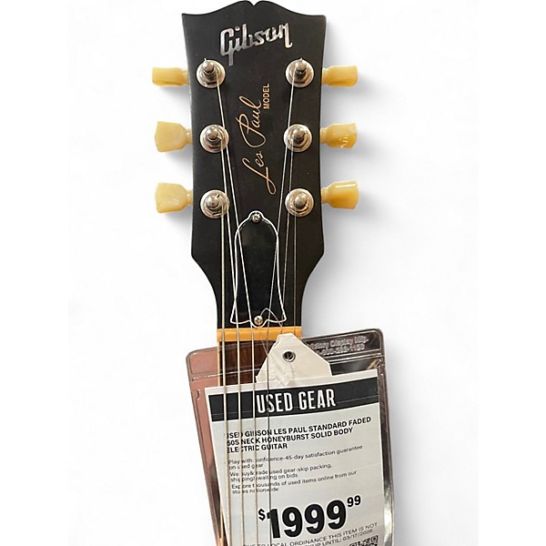 Used Gibson Les Paul Standard Faded '50s Neck Honeyburst Solid Body Electric Guitar