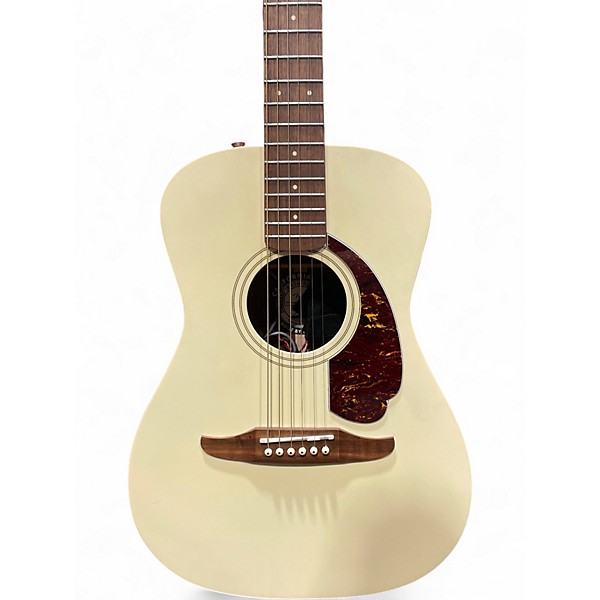 Used Fender Malibu CE Olympic White Acoustic Electric Guitar