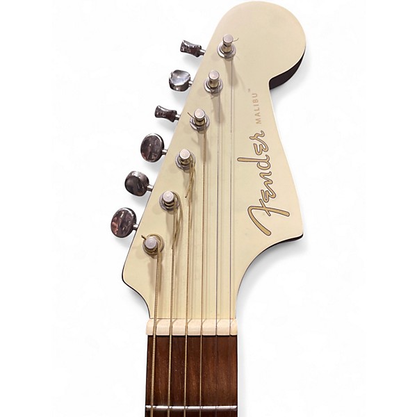 Used Fender Malibu CE Olympic White Acoustic Electric Guitar