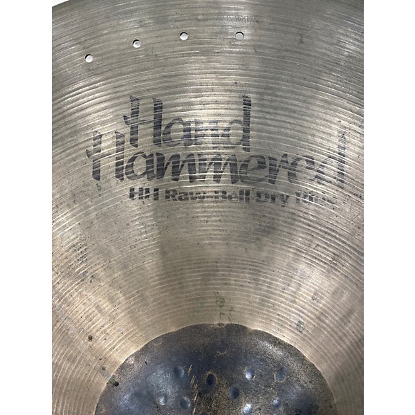 Used SABIAN 21in HH Raw Bell Dry Ride With 4 Rivet Holes Cymbal