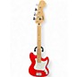 Used Squier Bronco Candy Apple Red Electric Bass Guitar thumbnail