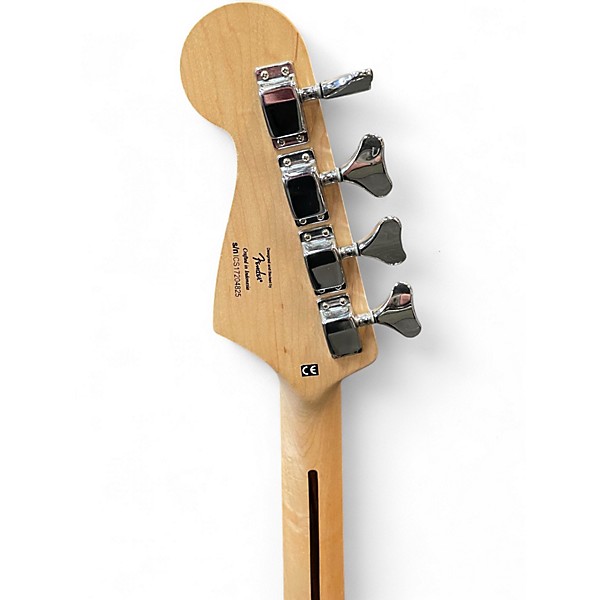 Used Squier Bronco Candy Apple Red Electric Bass Guitar