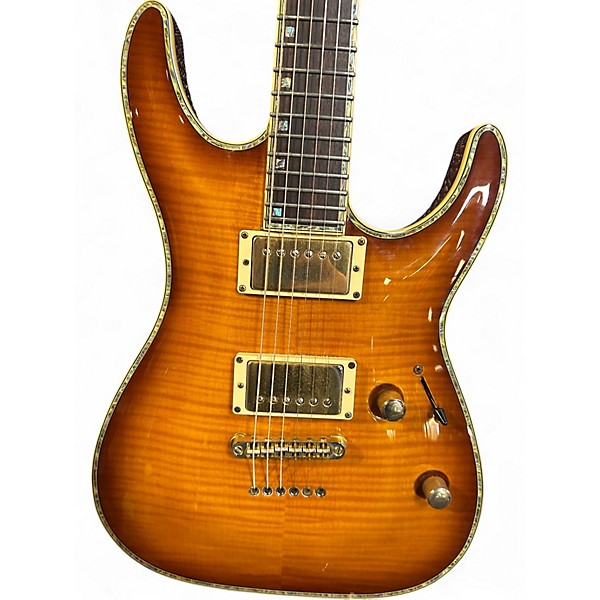 Used ESP H1000 Amber Cherry Sunburst Solid Body Electric Guitar