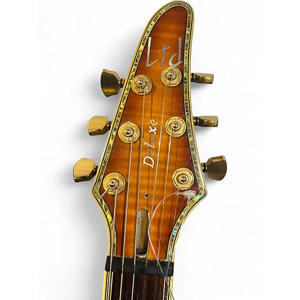 Used ESP H1000 Amber Cherry Sunburst Solid Body Electric Guitar