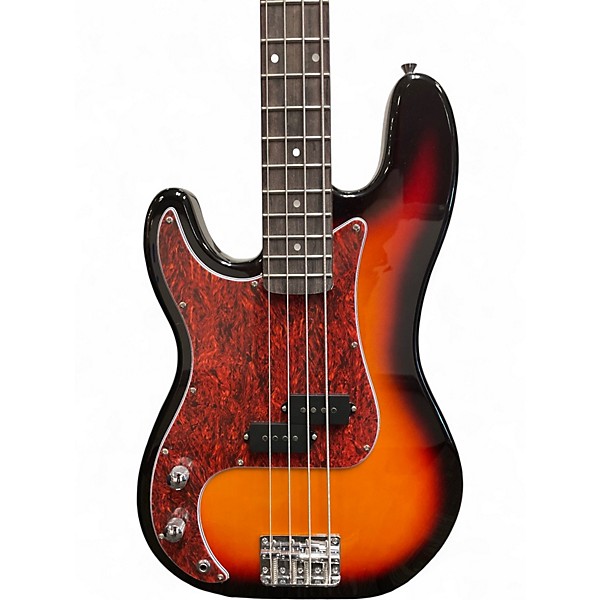 Used Sawtooth P-Bass Lefty 3 Tone Sunburst Electric Bass Guitar