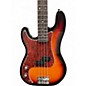 Used Sawtooth P-Bass Lefty 3 Tone Sunburst Electric Bass Guitar