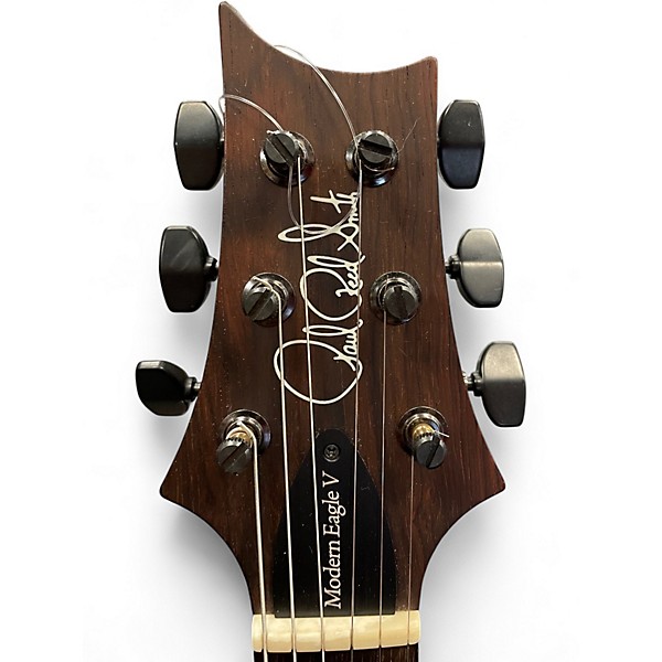 Used PRS MODERN EAGLE V WOOD LIBRARY TIGER EYE Solid Body Electric Guitar