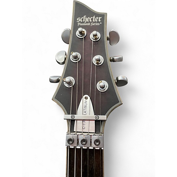 Used Schecter Guitar Research C1 Floyd Rose Platinum Crimson Burst Solid Body Electric Guitar