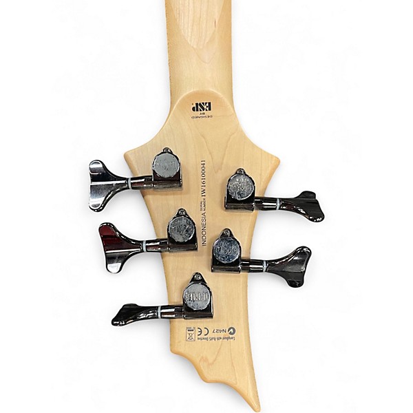 Used ESP LTD F155DX 5 String Trans Brown Electric Bass Guitar