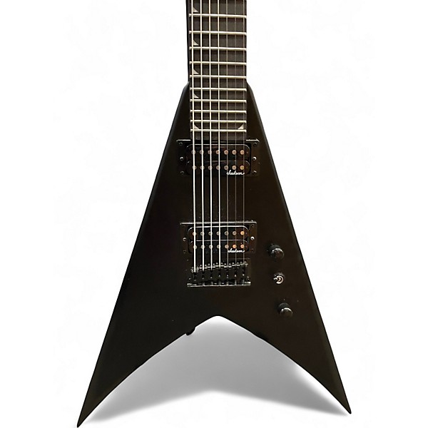 Used Jackson King V JS22-7 Satin Black Solid Body Electric Guitar