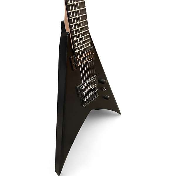 Used Jackson King V JS22-7 Satin Black Solid Body Electric Guitar